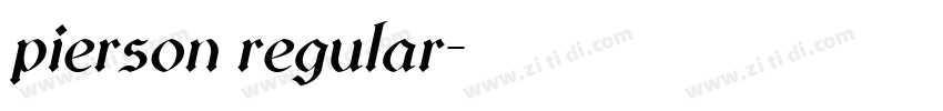 pierson regular字体转换